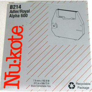 Adler Royal Nukote Alpha 600 Typewriter Ribbon Reorder Number B214